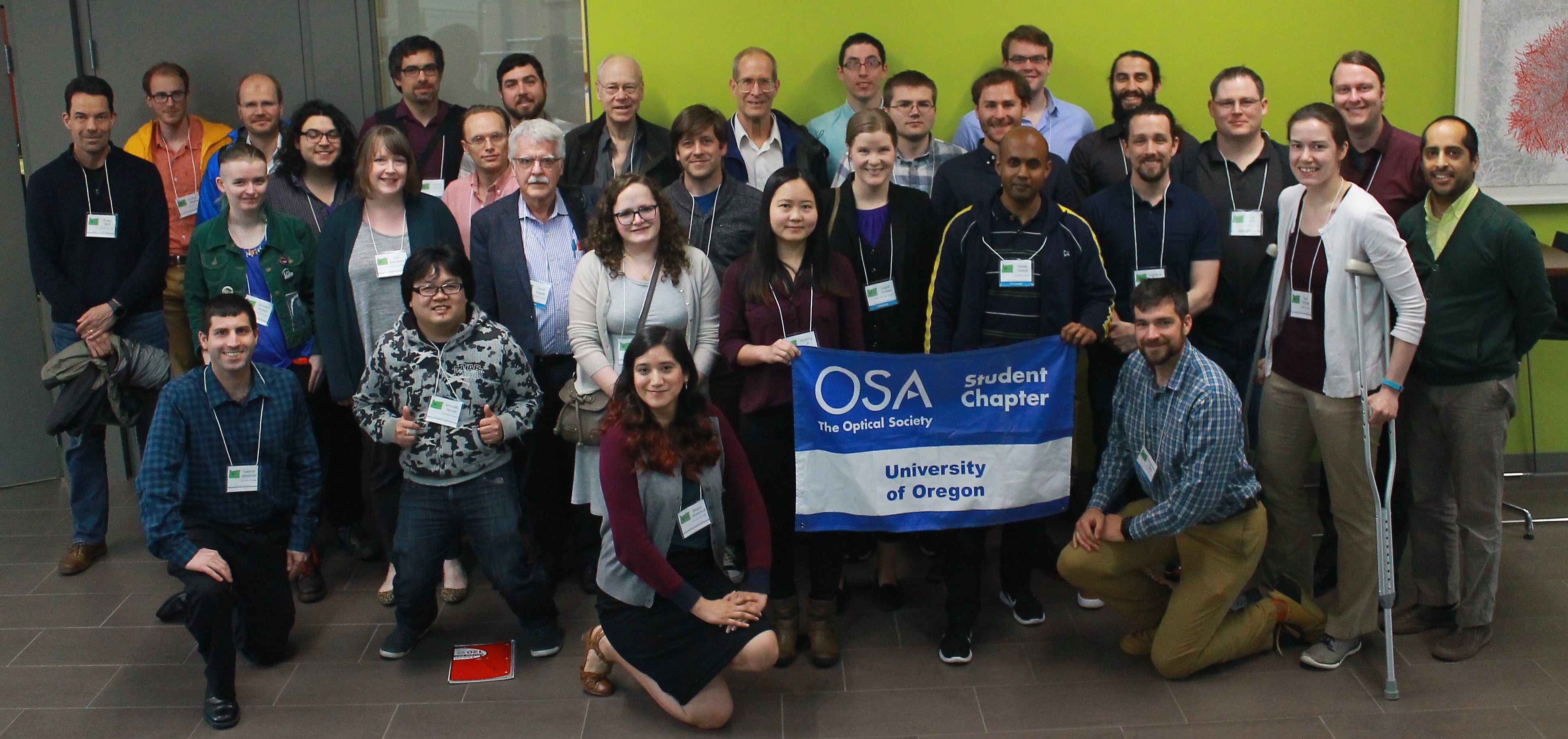 Group of 30 OSA members from UO chapter 