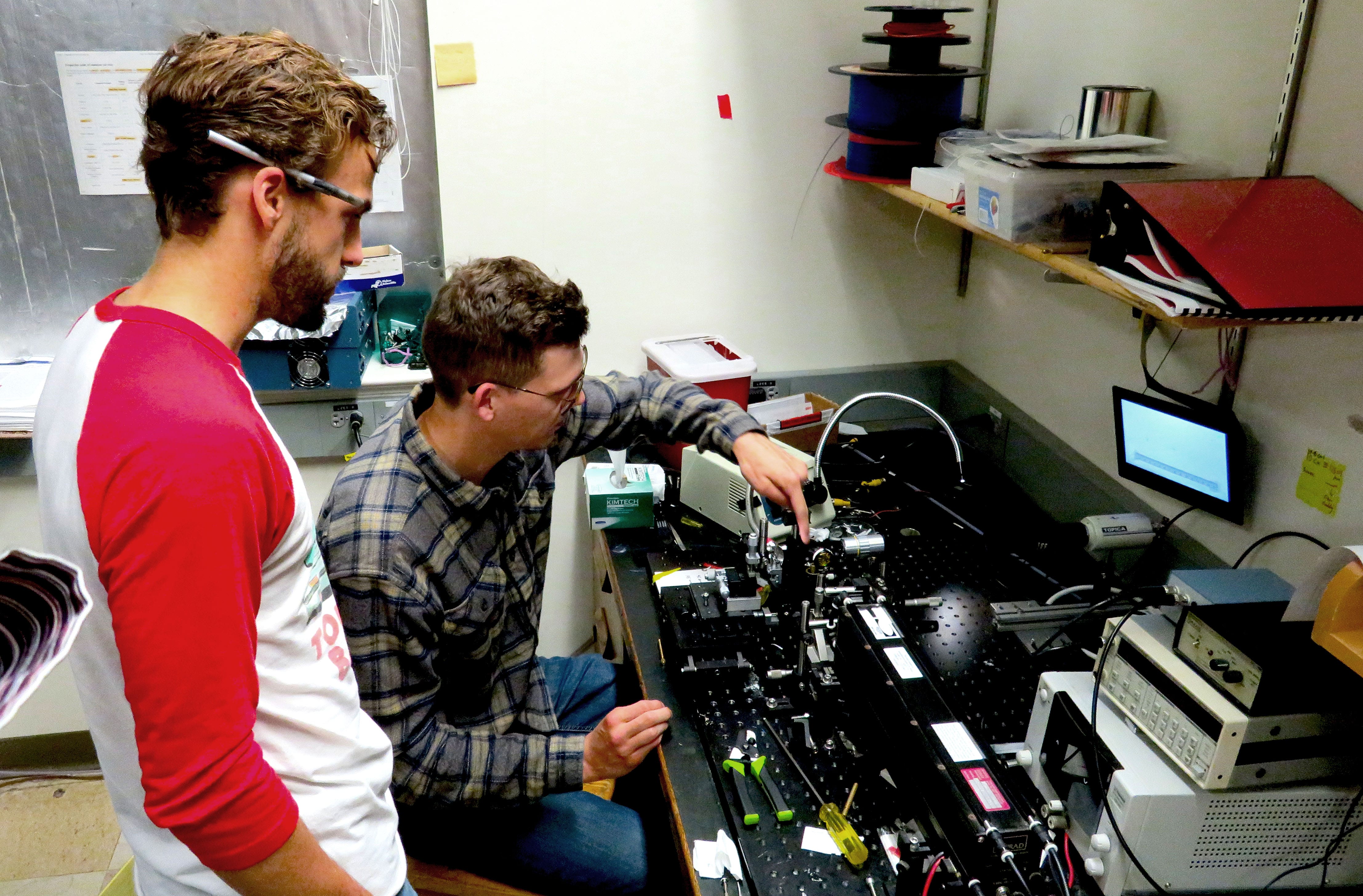 Students perform research in the Wang Lab